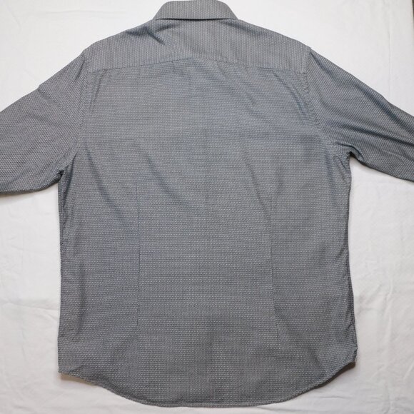 Robert Graham Black & White Diamond Patterned Dress Shirt | Fitted | EUC | 17 43 - Picture 7 of 14